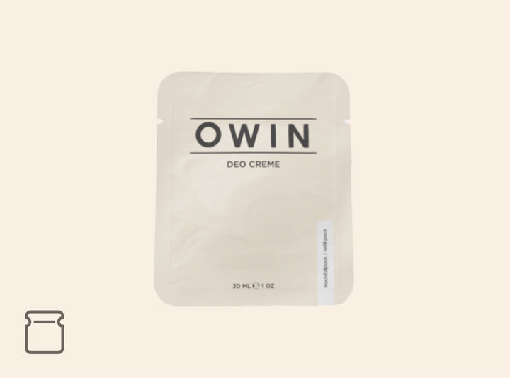 OWIN Deo-Abo Nachfüllpack Nude – natürliche Deo-Creme zum Nachfüllen, plastikfrei und umweltschonend verpackt.
