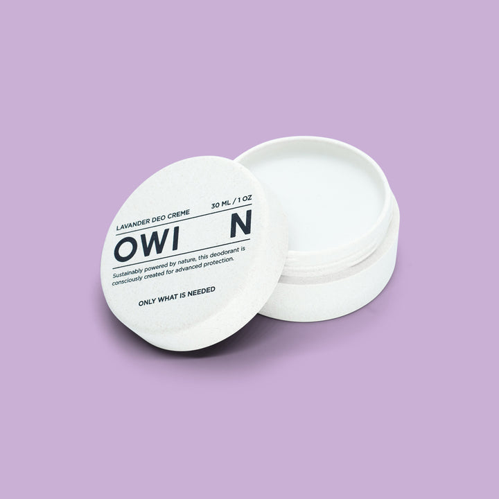 Geöffnete Dose der Lavender Deocreme – feine Naturkosmetik mit entspannendem Lavendelduft.
