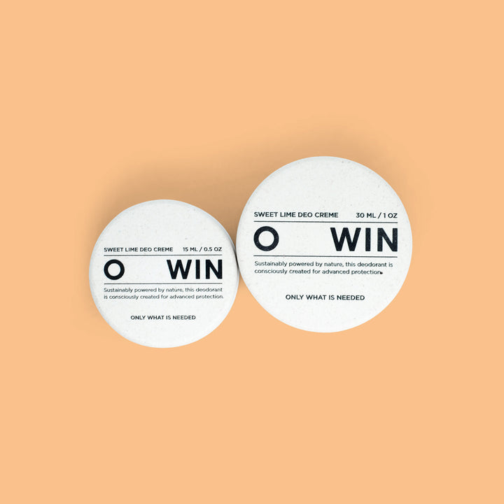 OWIN Deocreme Sweet Lime – aluminiumfreie Naturkosmetik für wirksamen Schutz im minimalistischen Design.