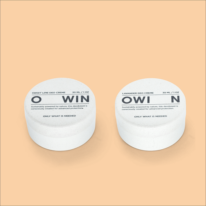 OWIN Duo Set – zwei aluminiumfreie Deo-Cremes in edlen Dosen, perfekt für Partner, Paare oder zum Testen verschiedener Düfte.